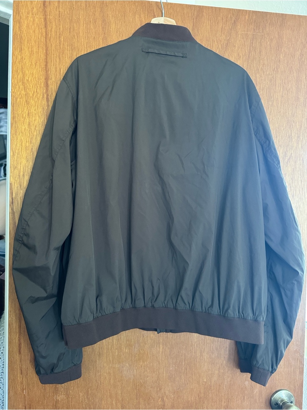 Prada Brown Nylon Y2K Zip Up Bomber Jacket Vintage Unisex - Picture 7 of 8